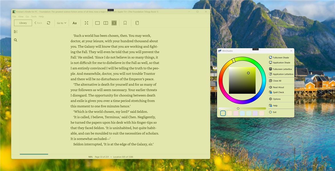 A document tinted with a green colour overlay